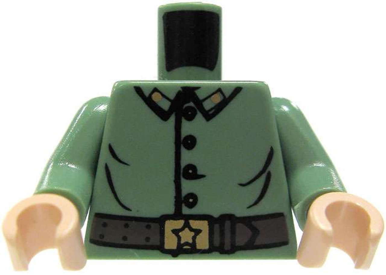 Lego Star Wars Minifigure Parts Sand Green Uniform With Buttons Belt Loose Torso Loose Toywiz - ssh outfit roblox