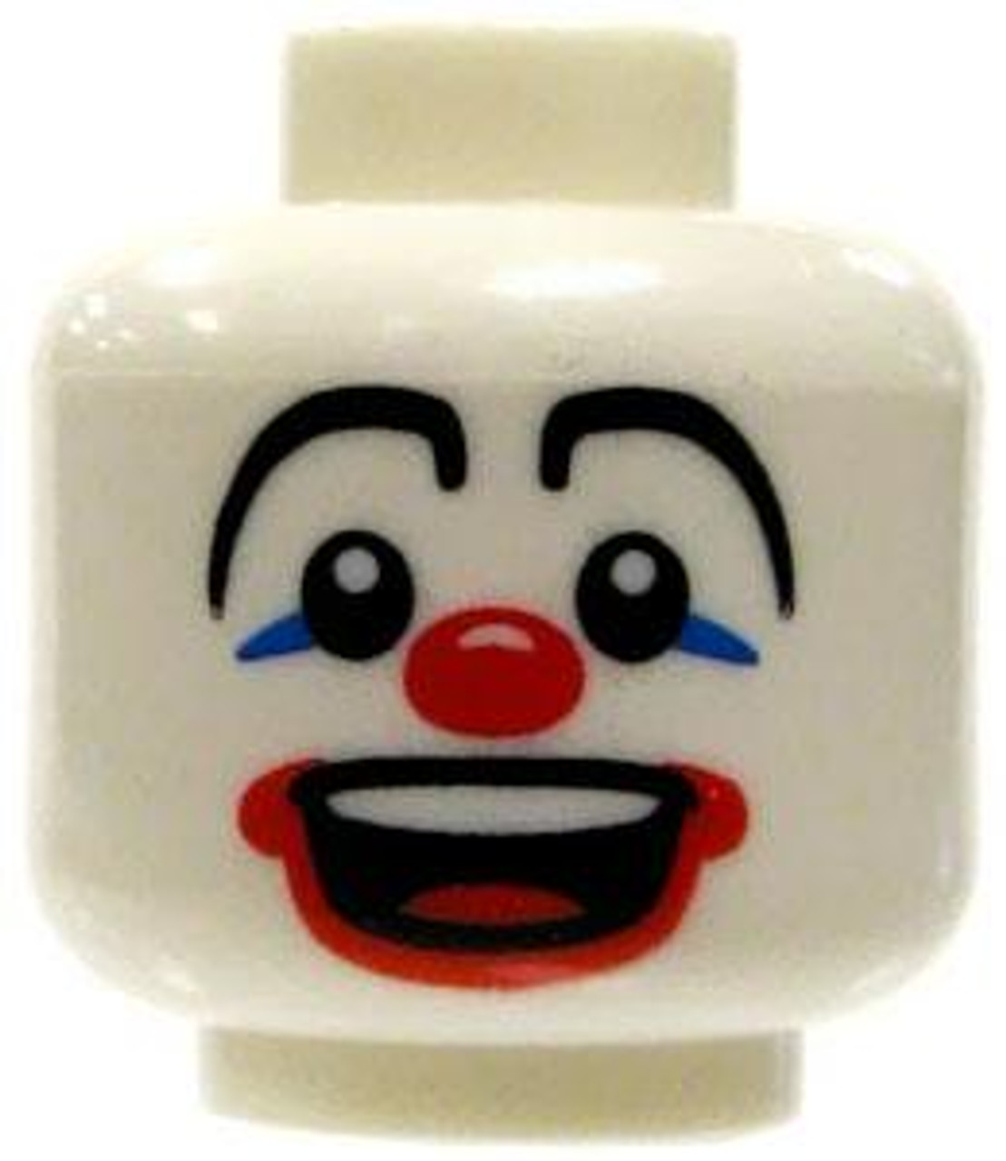 Lego Lego Minifigure Parts White Clown Face Laughing Minifigure Head Loose Toywiz - clown head roblox event