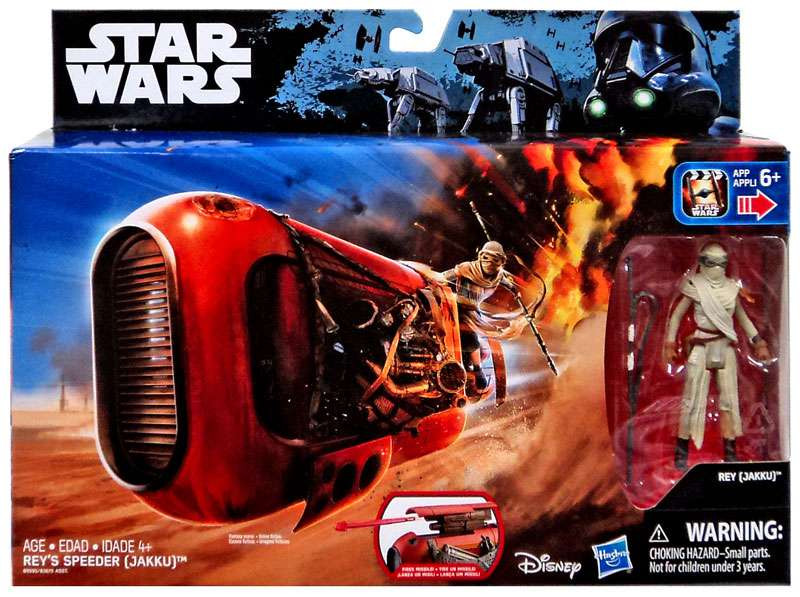 Hasbro Disney Star Wars Micro Force Rey's Speeder & Rey (Jakku) Pack NEW SW:TFA