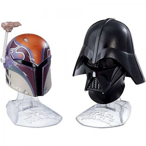Star Wars Black Titanium Sabine Wren Darth Vader 2 Diecast Helmet 2 Pack Hasbro Toys Toywiz