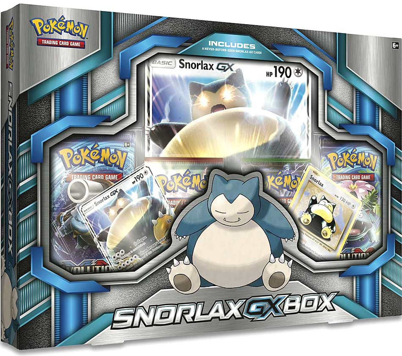 Pokemon Trading Card Game XY Snorlax GX Box 4 Booster Packs Oversize Pokemon Trading Card Game XY Snorlax GX Box 4 Booster Packs Oversize