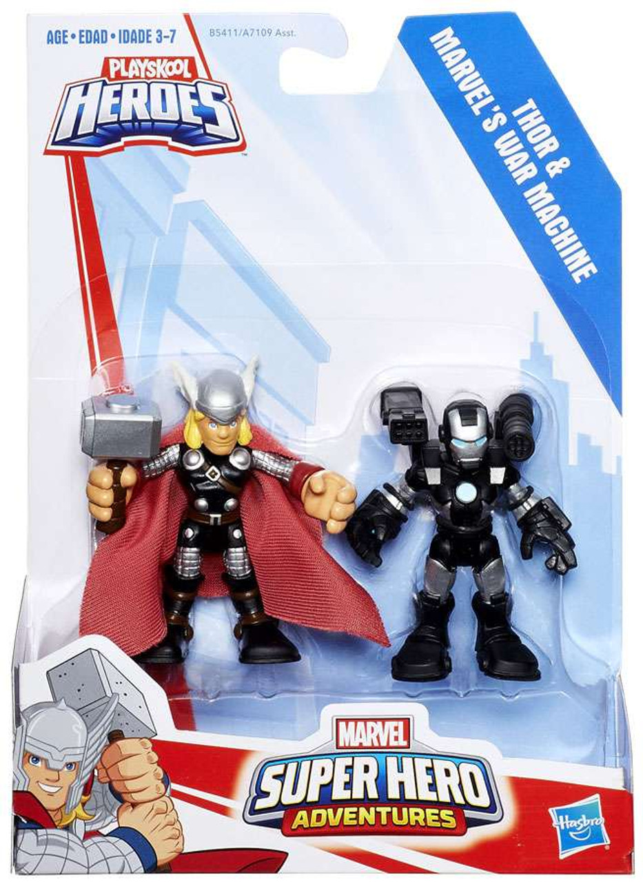 Marvel Playskool Heroes Super Hero Adventures Thor War Machine Action Figure 2 Pack Hasbro Toys Toywiz - roblox war machine shirt