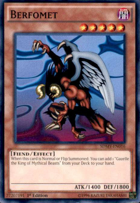 Yugioh Yugi Muto Structure Deck Single Card Common Berfomet Sdmy En016 Toywiz