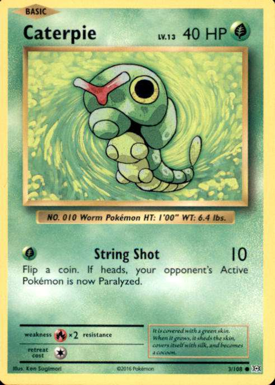 Pokemon X Y Evolutions Single Card Common Caterpie 3 Toywiz - cute tiny shiny capterpie roblox