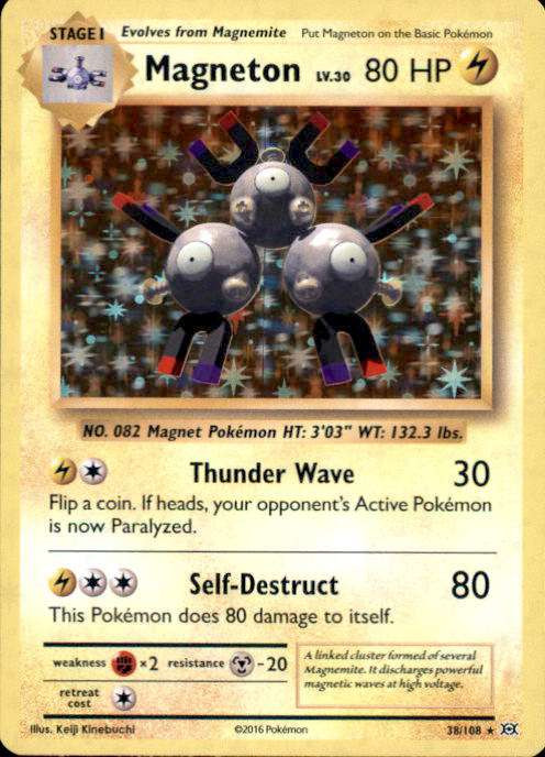 Pokemon X Y Evolutions Single Card Rare Holo Magneton 38 - ToyWiz