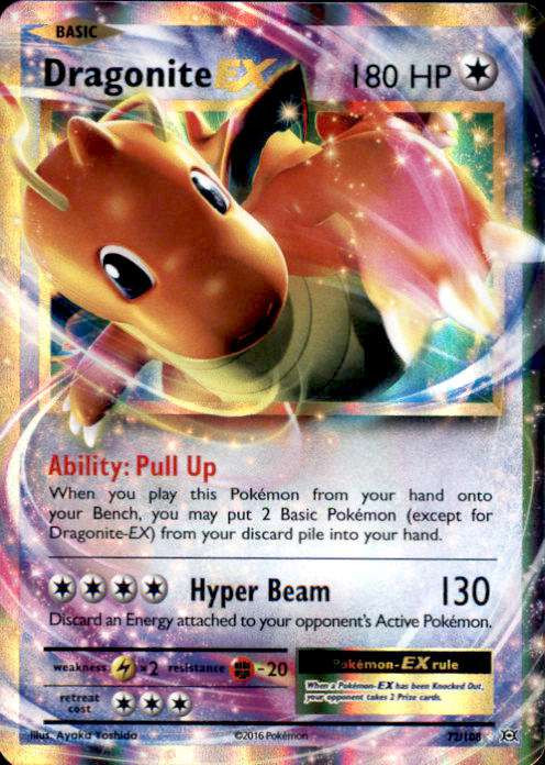 Pokemon X Y Evolutions Single Card Ultra Rare Dragonite EX 72 - ToyWiz