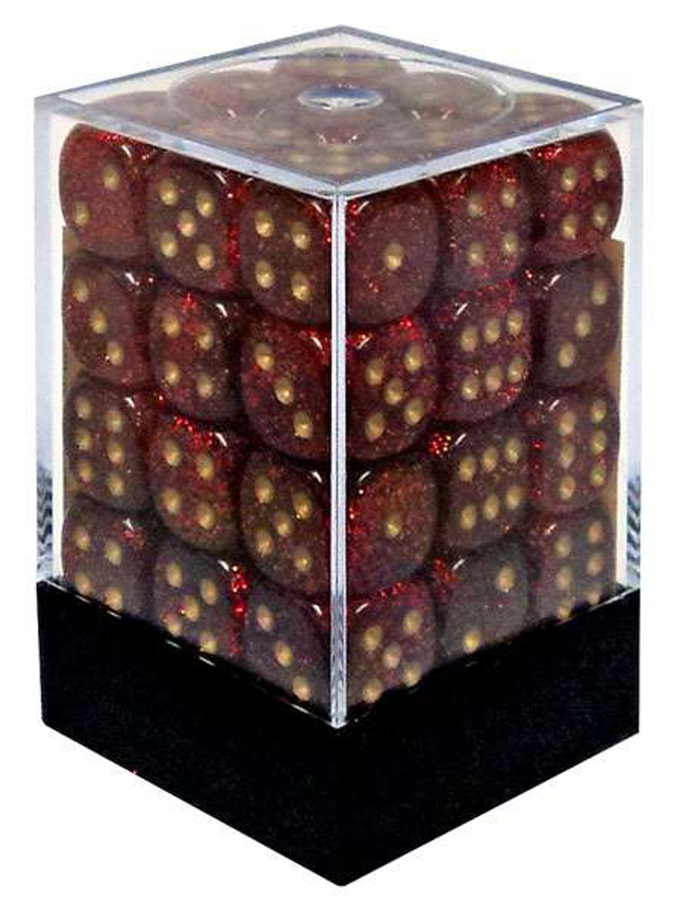 Chessex 6 Sided D6 Glitter 12mm Dice Pack 27904 Ruby Gold Toywiz - ruby pack roblox