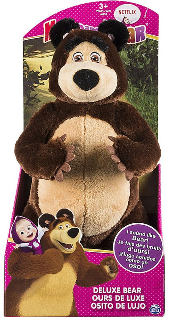 Masha And The Bear Bear 12 Deluxe Plush Squeeze Me Roar Spin Master Toywiz - t shirt roblox osito