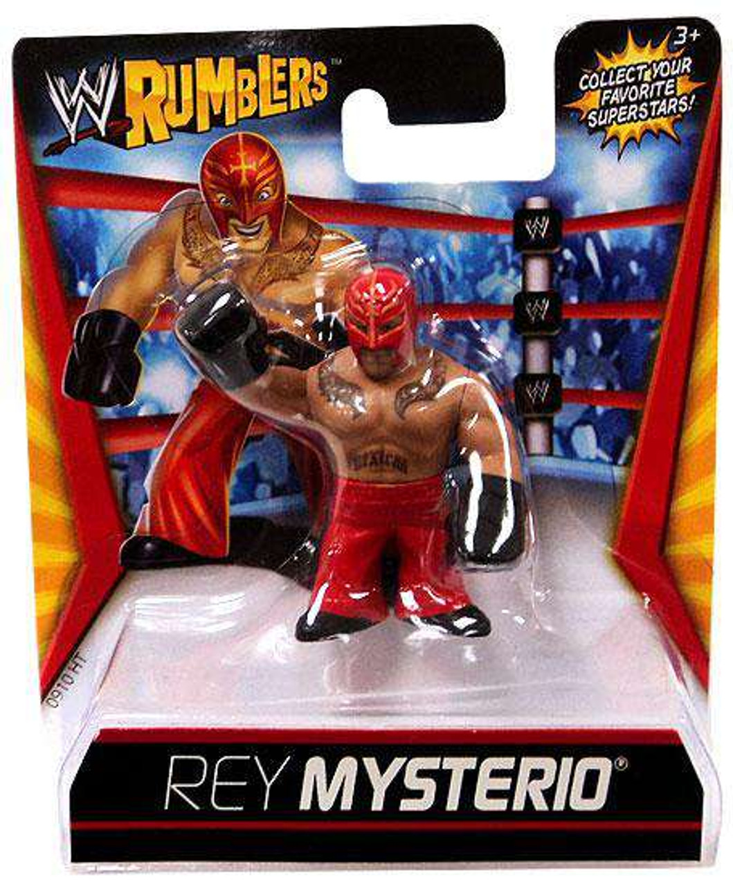 Wwe Wrestling Rumblers Series 1 Rey Mysterio Mini Figure Red Outfit Damaged Package Mattel Toys Toywiz - john cena wrestlemania 21 attire updated roblox