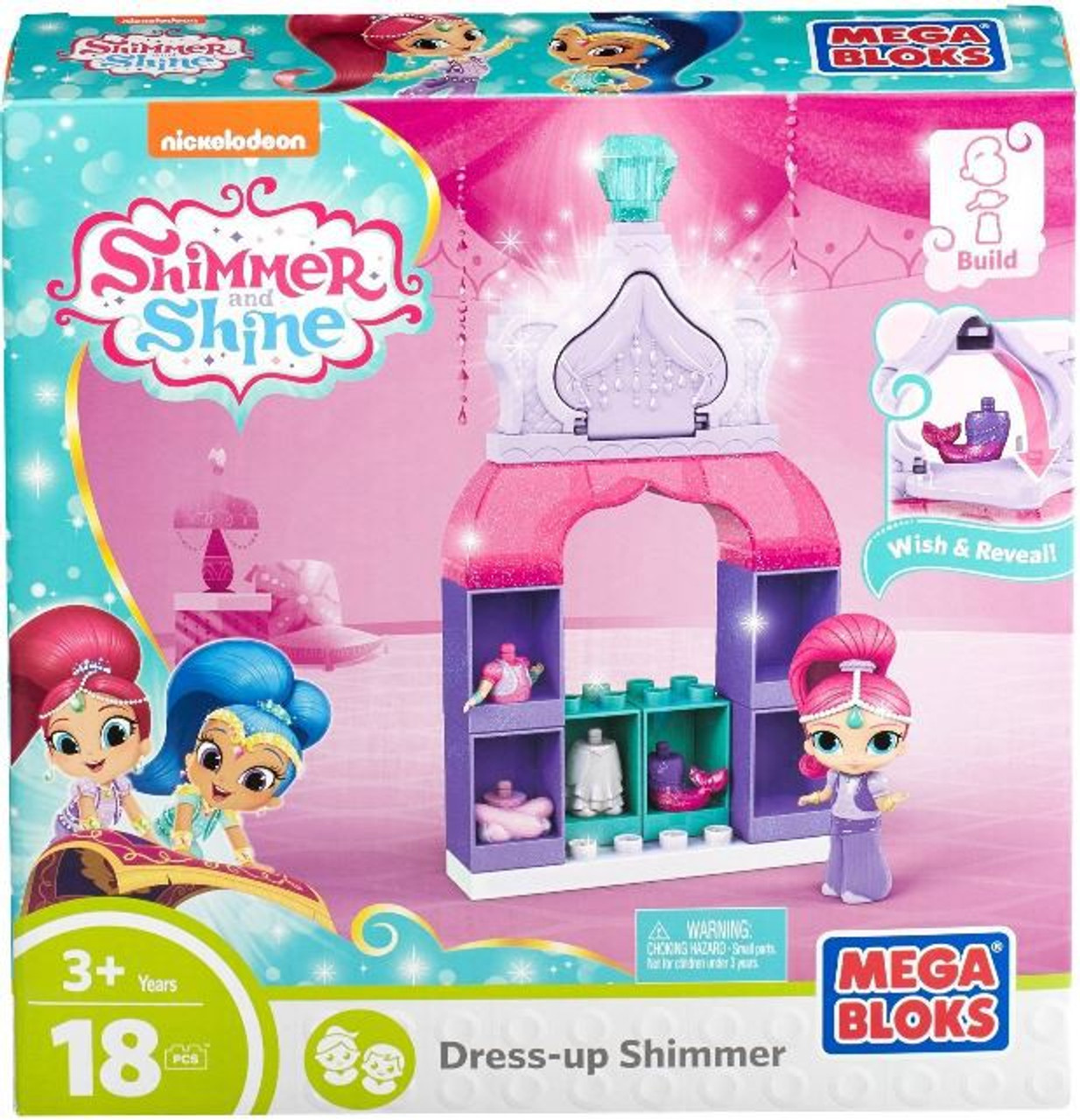 Mega Bloks Shimmer Shine Dress Up Shimmer Set Fbk01 Toywiz