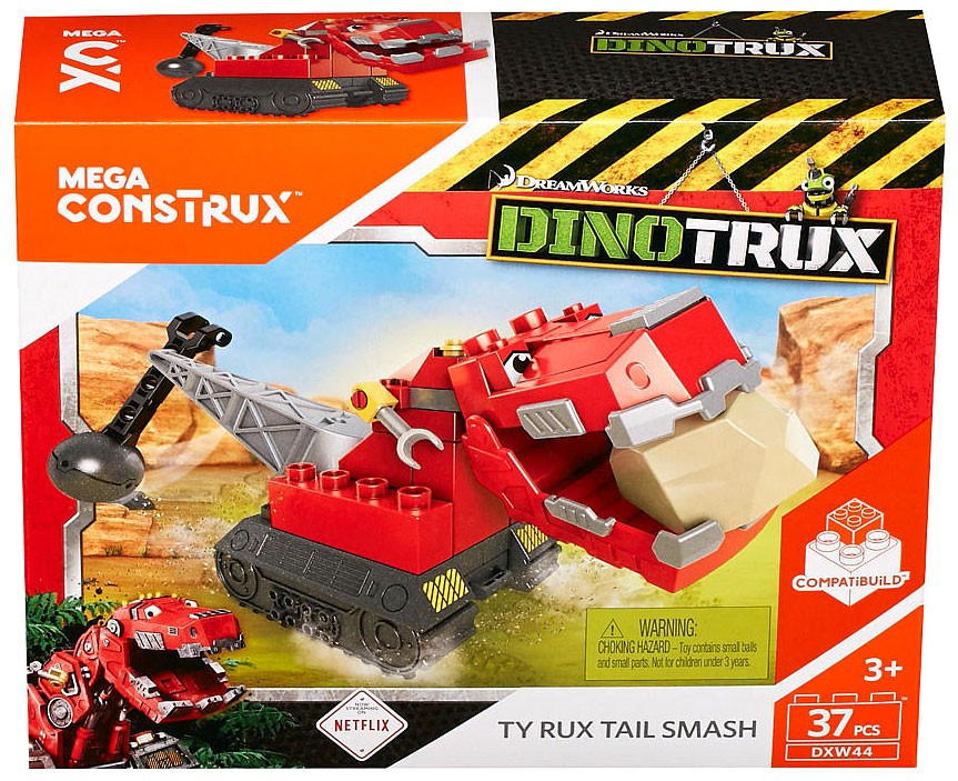Dinotrux Ty Rux Tail Smash Set Mega Construx - ToyWiz