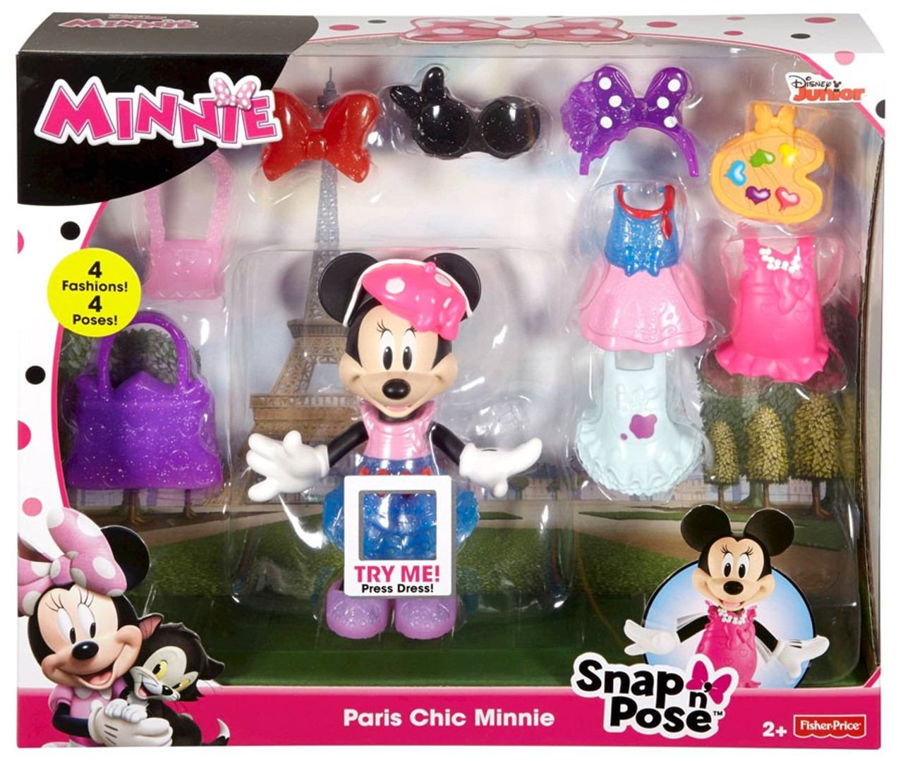 Fisher Price Disney Minnie Mouse Snap N Pose Paris Chic Minnie