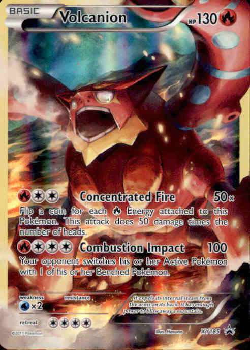 Pokemon X Y Promo Single Card Holo Full Art Volcanion Xy185 Toywiz
