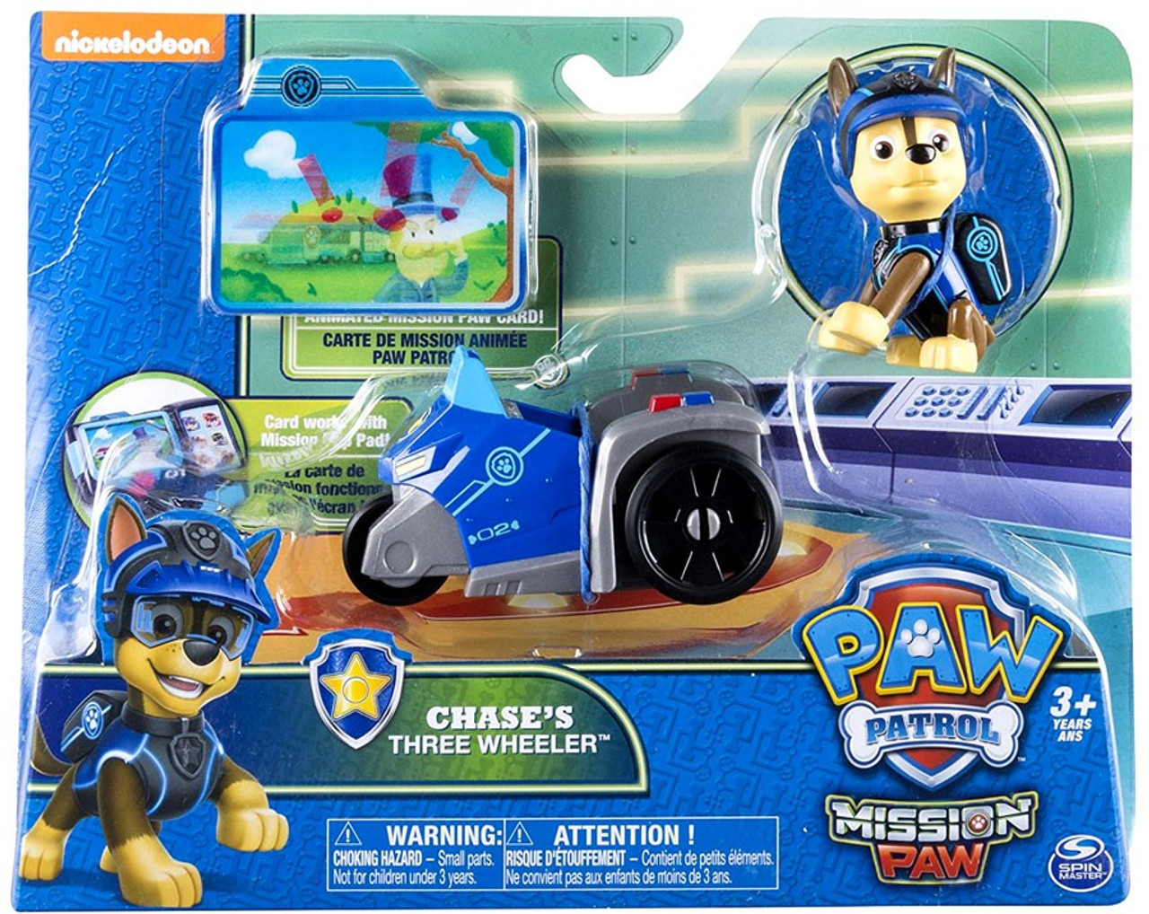 hvordan man bruger Eksamensbevis Ødelæggelse Paw Patrol Mission Paw Chases Three Wheeler Figure Spin Master - ToyWiz