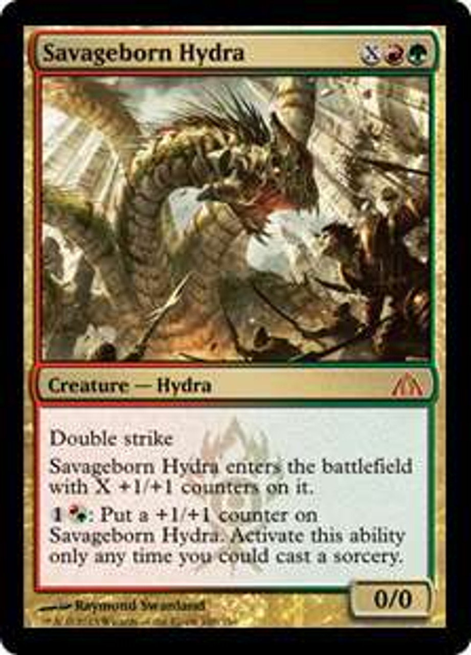 Magic The Gathering Dragons Maze Single Card Mythic Rare Savageborn Hydra 100 Foil Toywiz - hydra roblox dragon adventures