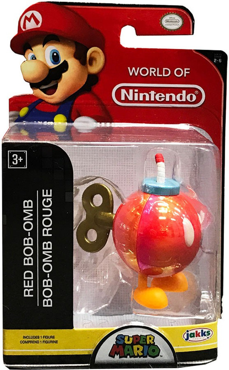 World Of Nintendo Red Bob Omb 2 5 Mini Figure Jakks Pacific Toywiz - bob omb roblox
