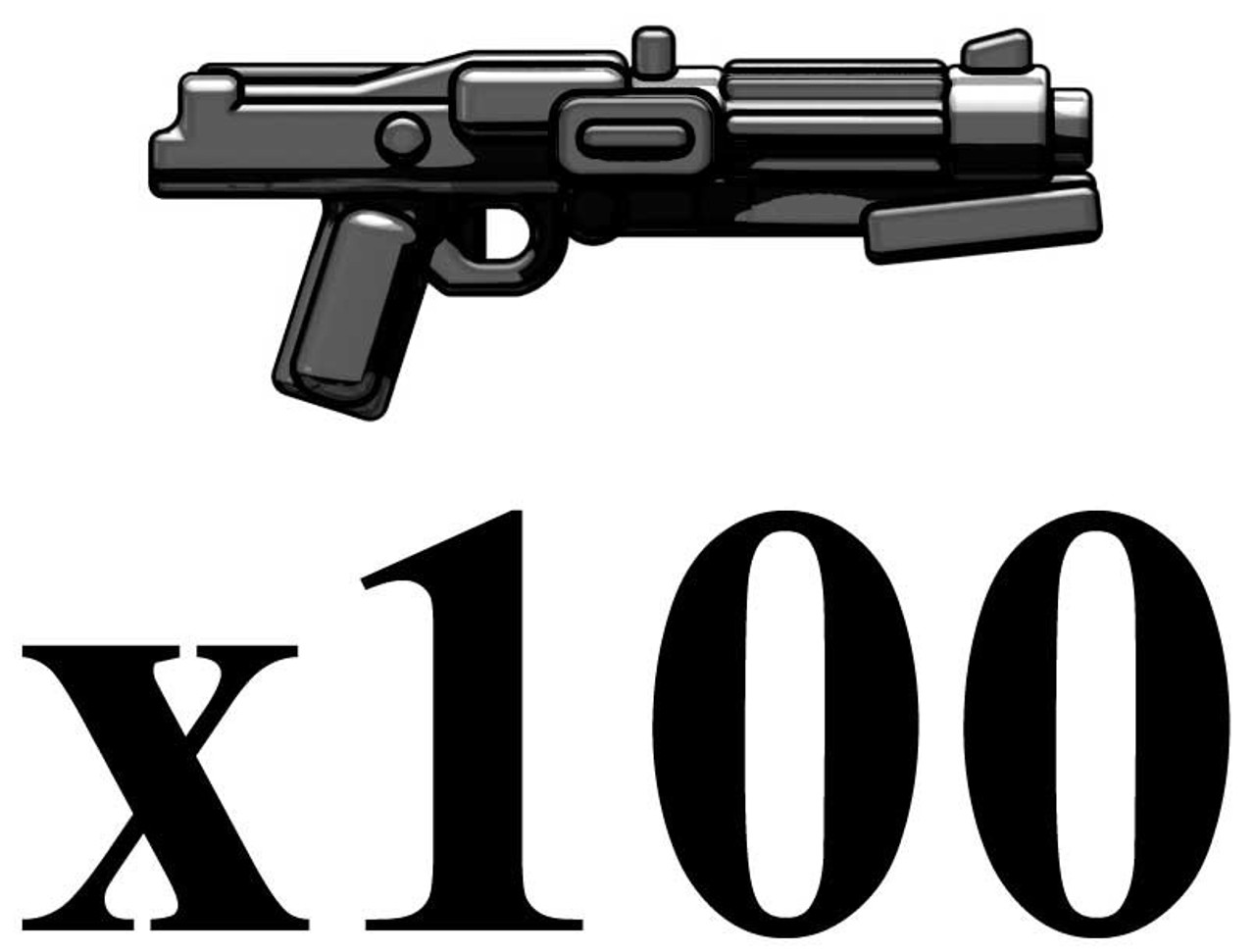 Brickarms Weapons Lot Of 100 Dc 15s Blaster Carbine 2 5 Black Toywiz - dc 17 blaster pistol roblox
