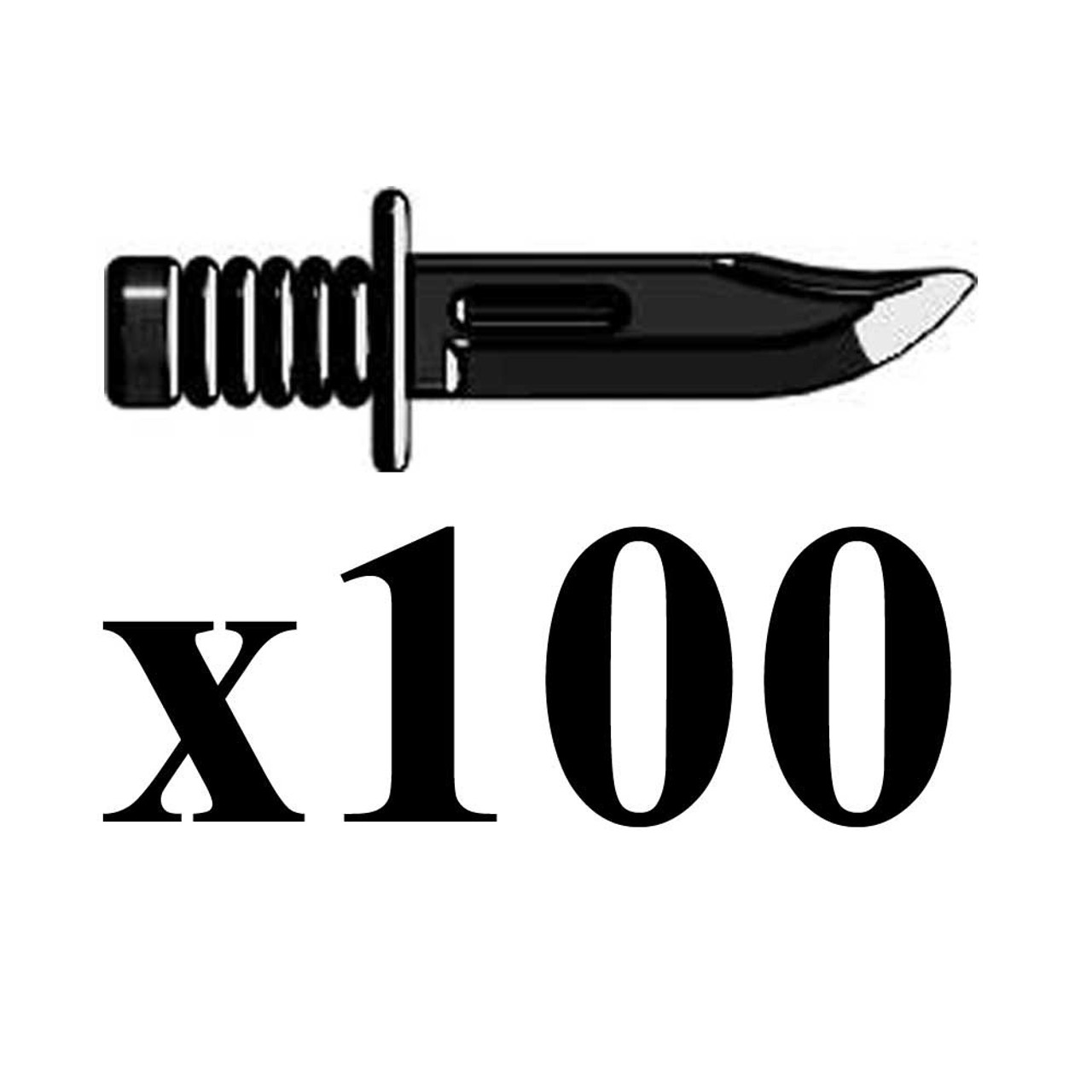 Brickarms Weapons Lot Of 100 Combat Knife 2 5 Black Toywiz - dadao roblox