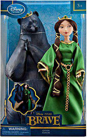 Disney Pixar Brave Queen Elinor Bear Exclusive Doll Set Damaged