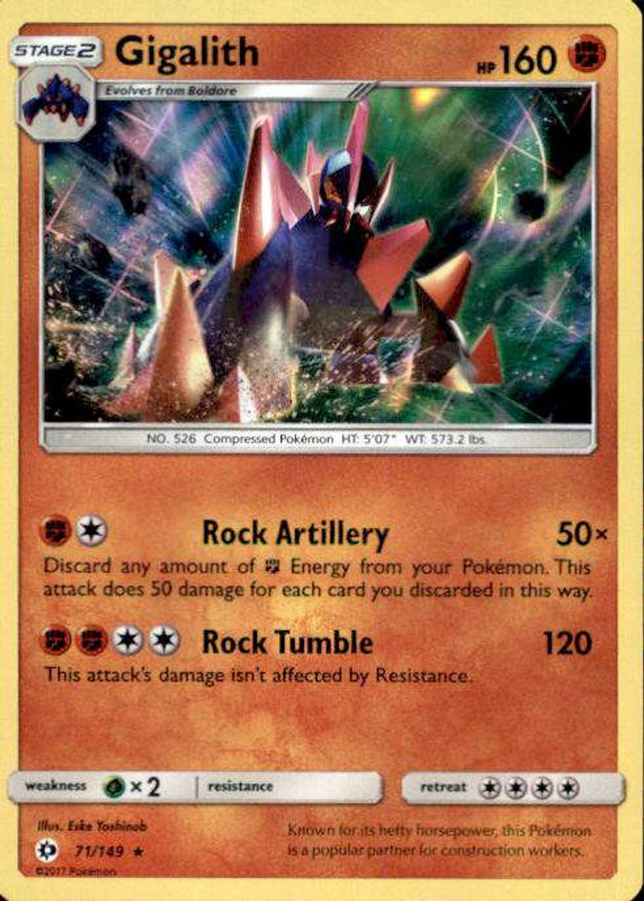 Pokemon Sun Moon Sun Moon Base Set Single Card Rare Holo Gigalith 71 Toywiz - gigalith roblox