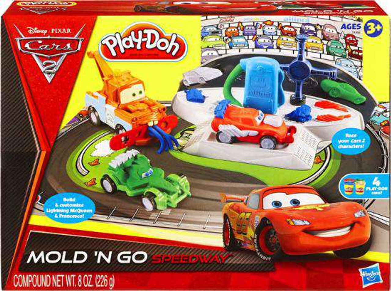 lightning mcqueen play doh set