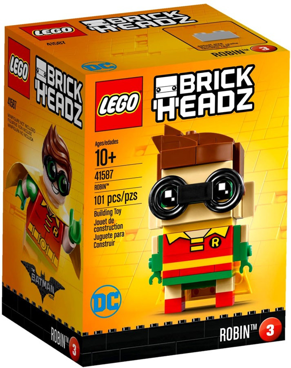 Lego Dc Super Heroes Brick Headz Robin Set 41587 Toywiz - batcave v3 roblox go
