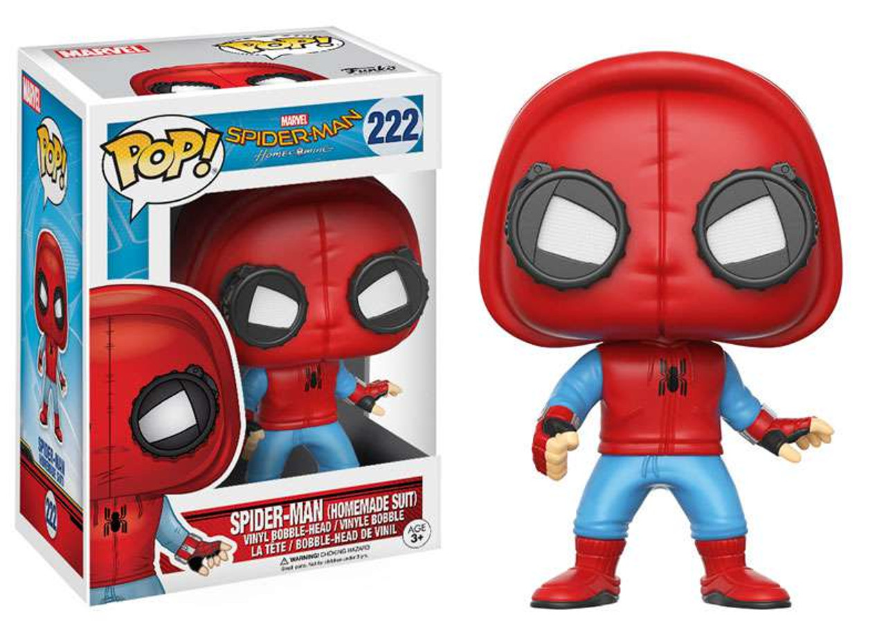 Funko Marvel Spider Man Homecoming Pop Marvel Spider Man Vinyl Bobble Head 222 Homemade Suit Toywiz - spider man homecoming shirt roblox