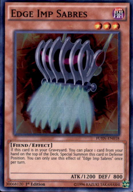 YuGiOh Fusion Enforcers Single Card Super Rare Edge Imp Sabres FUEN ...