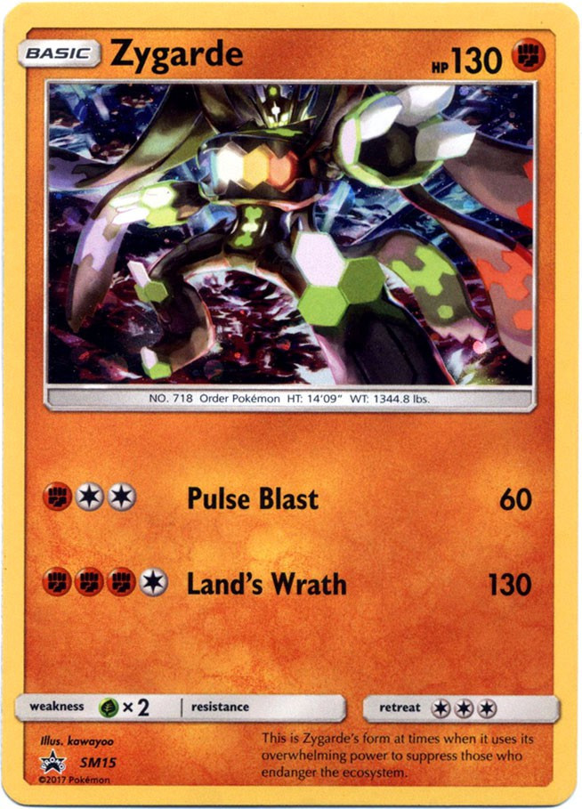 Pokemon Sun Moon Promo Single Card Rare Holo Zygarde Complete Form Sm15 Toywiz