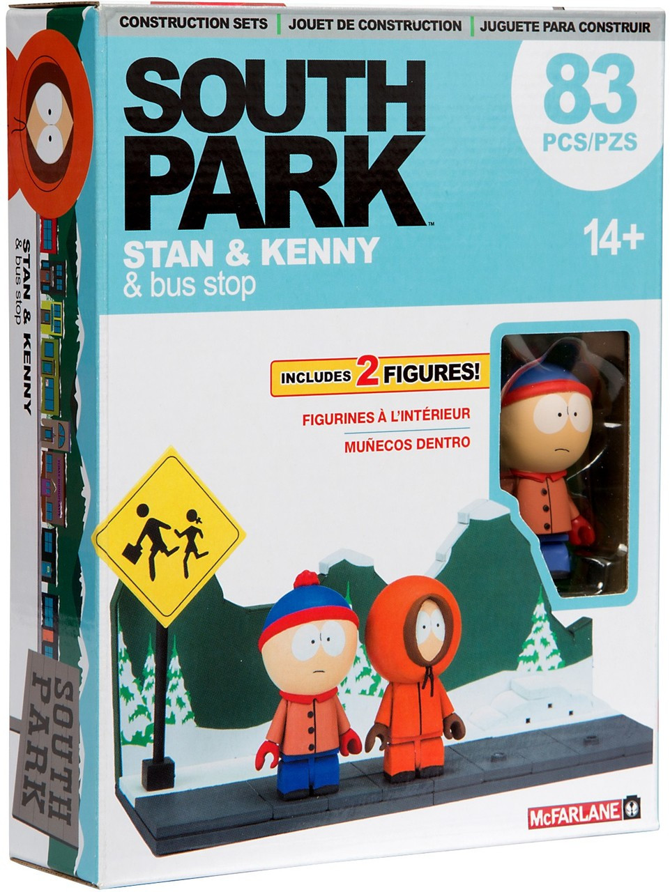 Mcfarlane Toys South Park Stan Kenny With The Bus Stop Small Construction Set Toywiz - why stan why kenny why also recently i was playing roblox