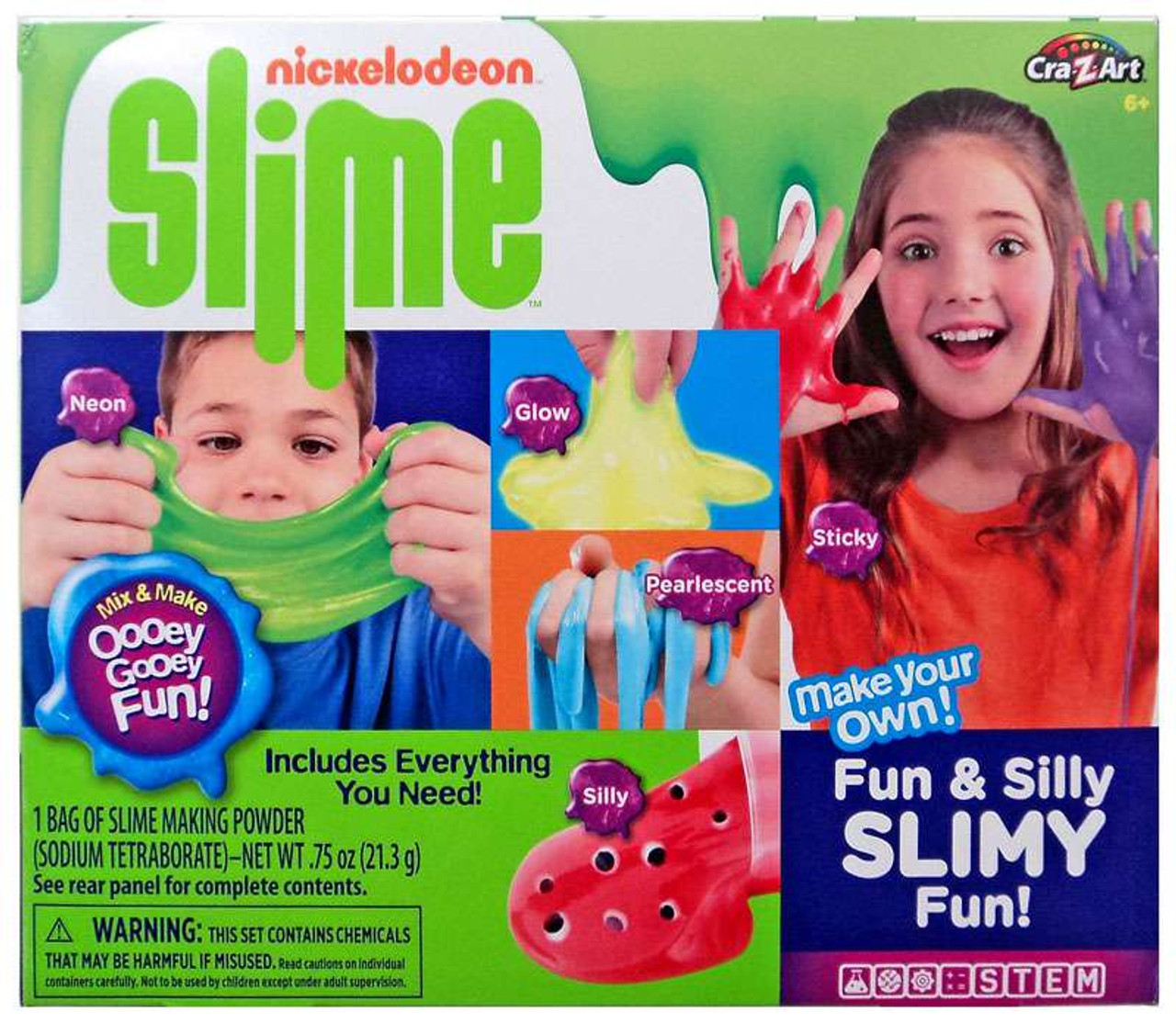 Nickelodeon Slime Make Your Own Glow Slime Kit Cra Z Art