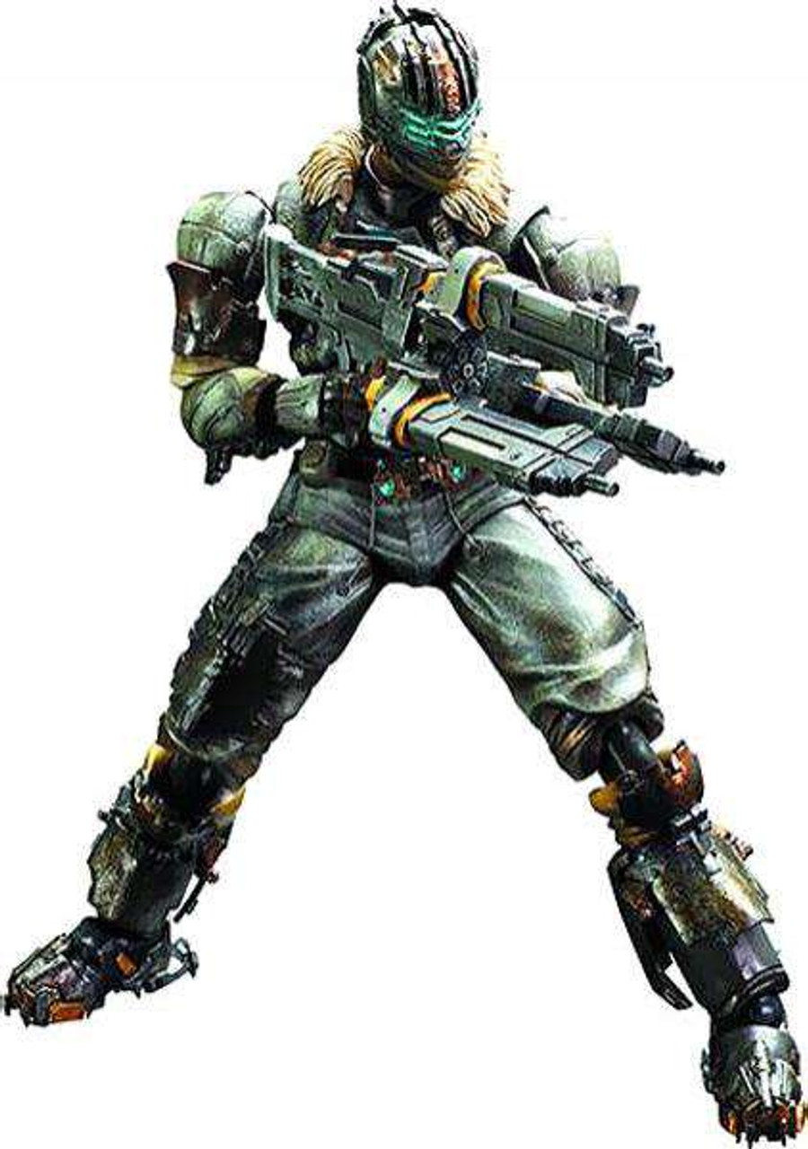 Dead Space 3 Play Arts Kai Isaac Clarke Action Figure Damaged Package Square Enix Toywiz - advanced paintball helmet roblox