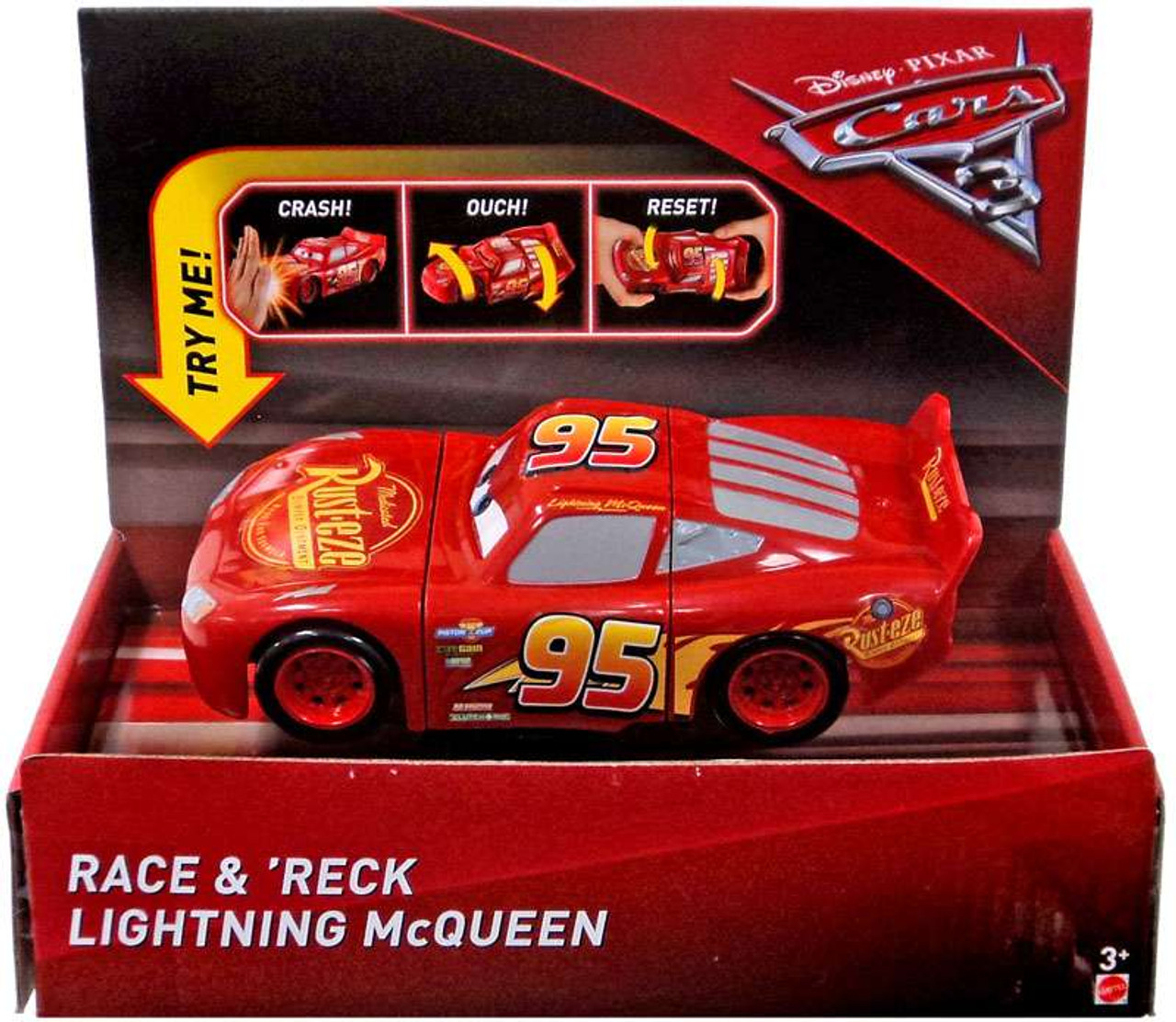 cars 3 lightning mcqueen crash toy