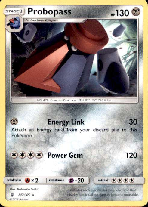 Pokemon Sun Moon Guardians Rising Single Card Rare Probopass 86 Toywiz