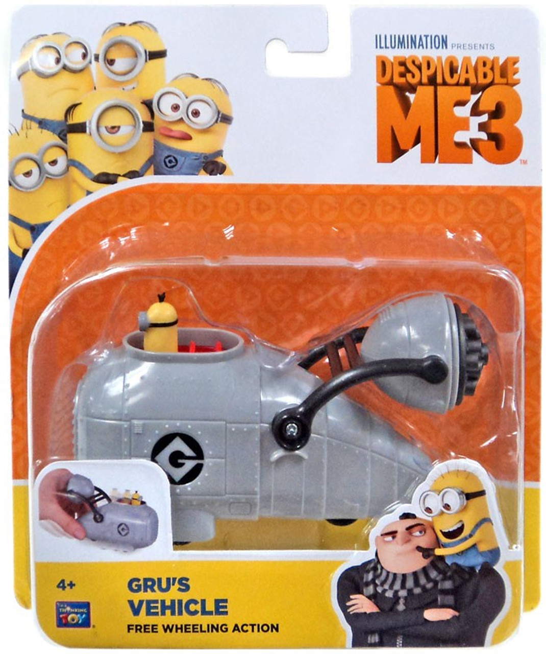 Despicable Me 3 Grus Vehicle Toy Free Wheeling Action Think Way Toywiz