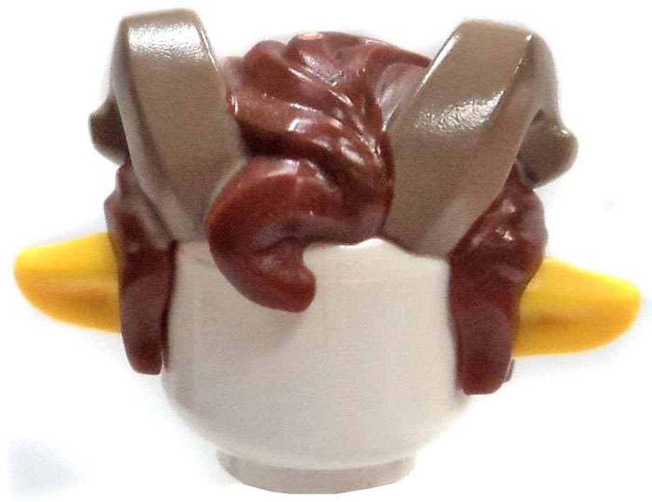 LEGO Minifigure Parts Brown Hair with Yellow Ears and ...