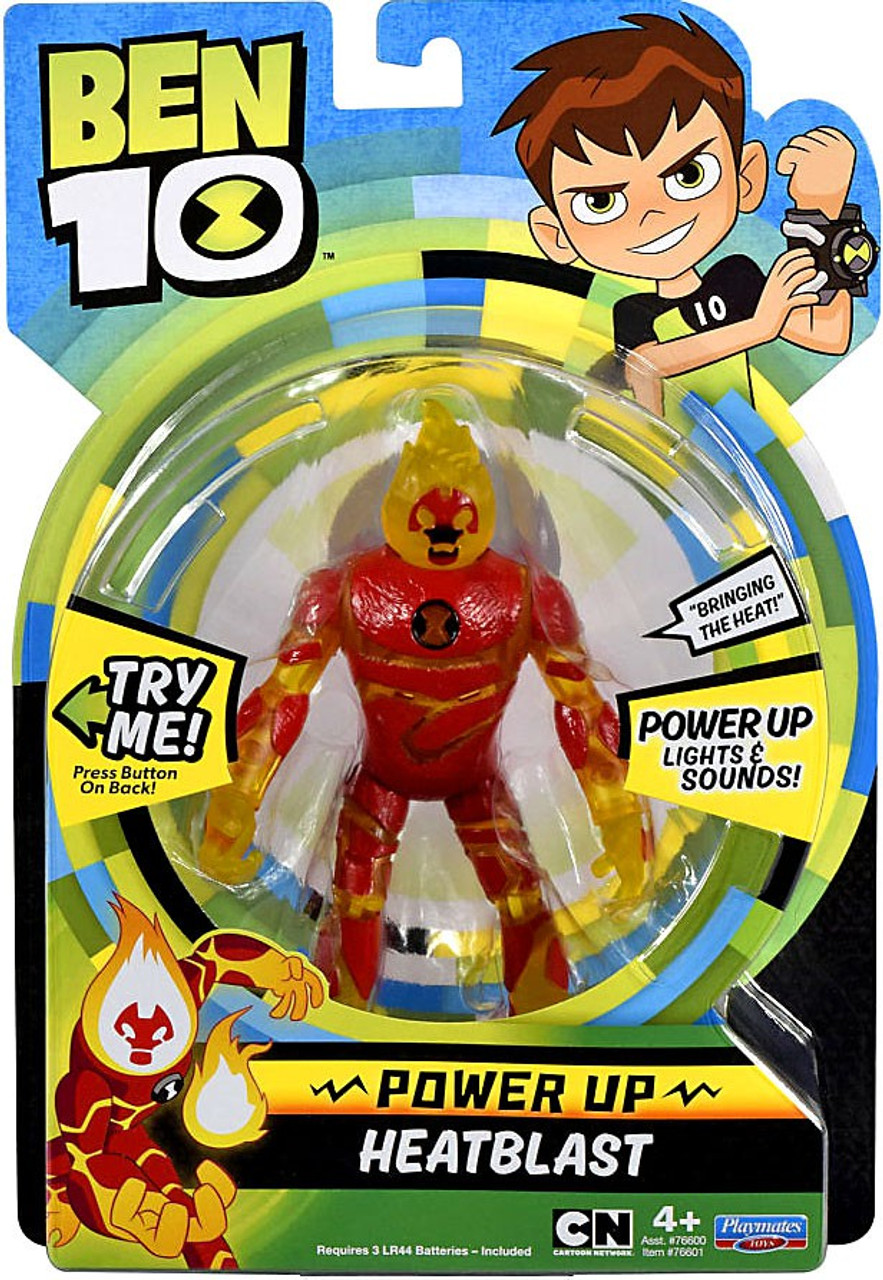 Ben 10 Power Up Heatblast 6 Deluxe Action Figure Lights Sounds Playmates ToyWiz