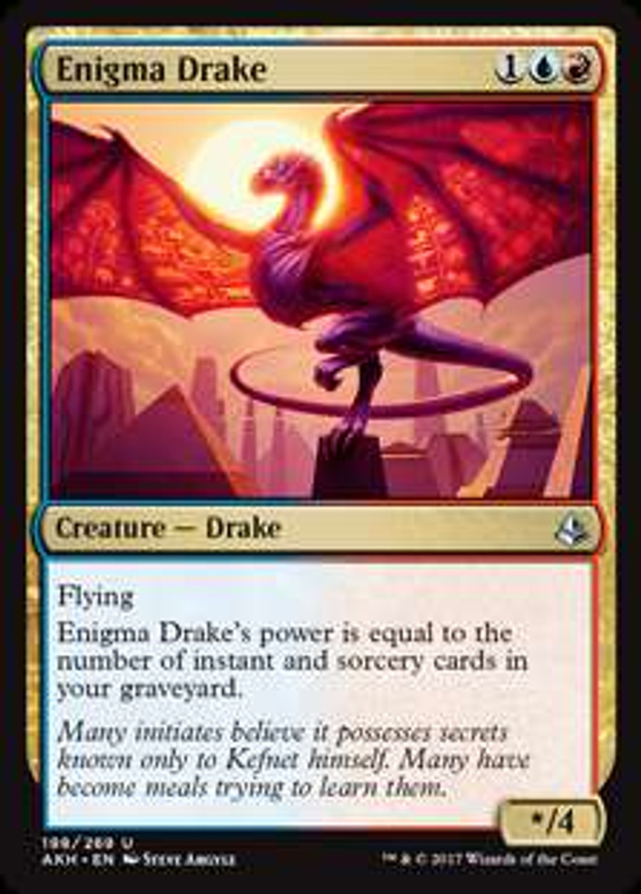 Magic The Gathering Amonkhet Single Card Uncommon Enigma Drake 198 Foil Toywiz - enigma base roblox