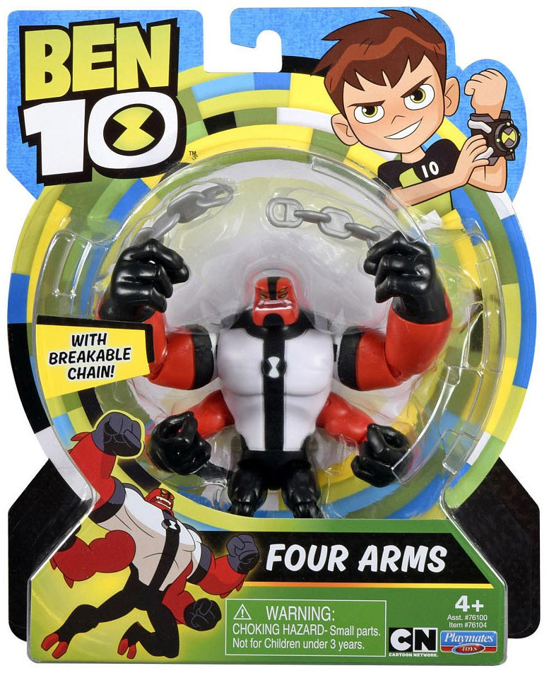 Ben 10 Basic Four Arms 5 Action Figure Breakable Chain Playmates ToyWiz
