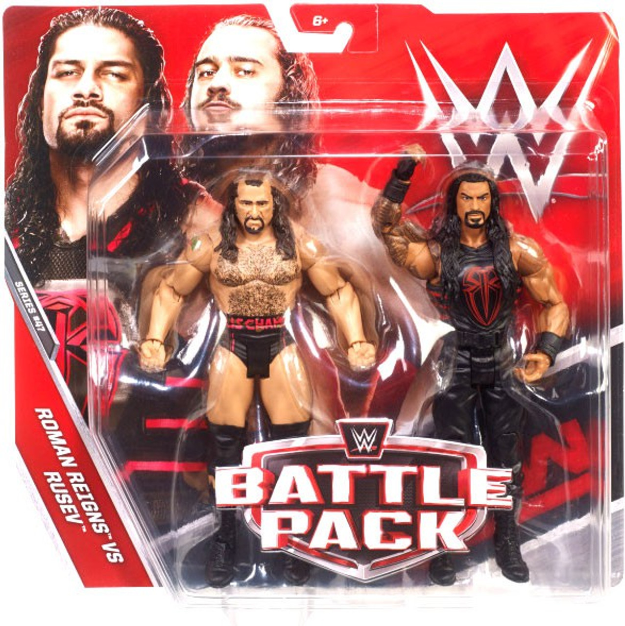 WWE Wrestling Battle Pack Series 47 Rusev Roman Reigns Action Figure 2-Pack Mattel Toys - ToyWiz