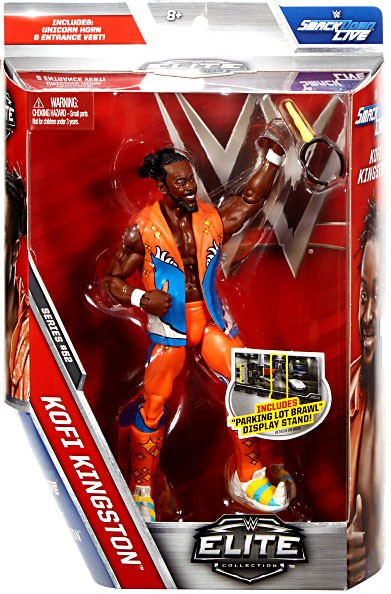WWE Wrestling Elite Collection Series 52 Kofi Kingston 7 Action Figure Unicorn Horn Entrance