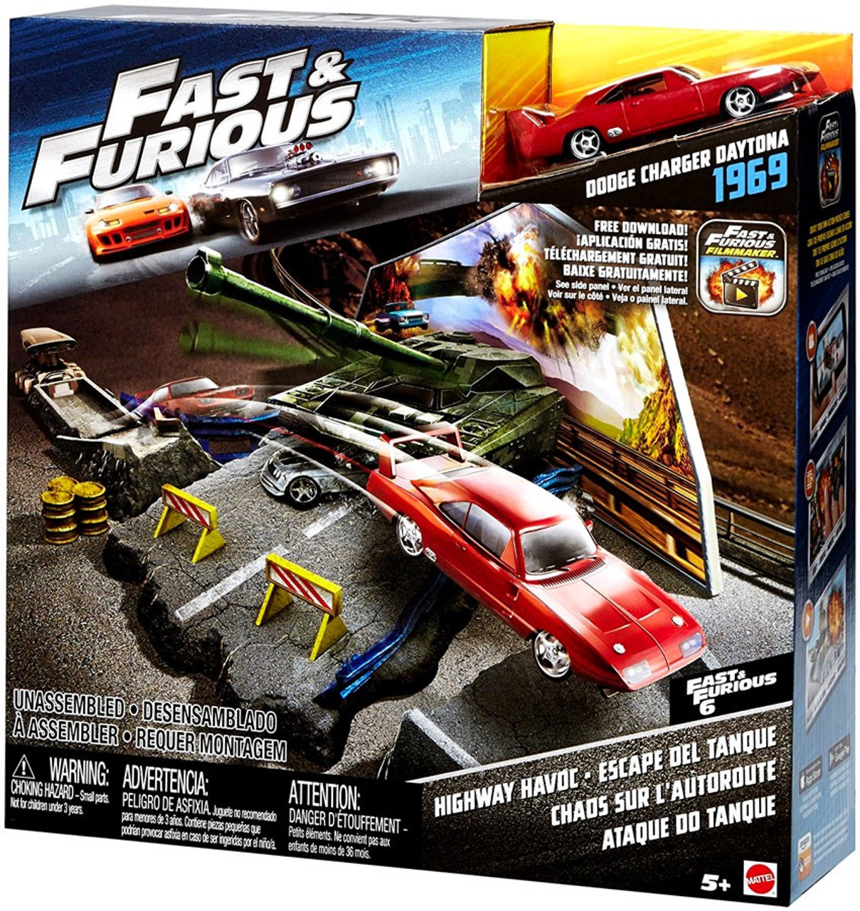 The Fast And The Furious Fast Furious 6 Highway Havoc Playset Dodge Charger Daytona 1969 Mattel Toys Toywiz - dodge pack review nascar 19 daytona roblox