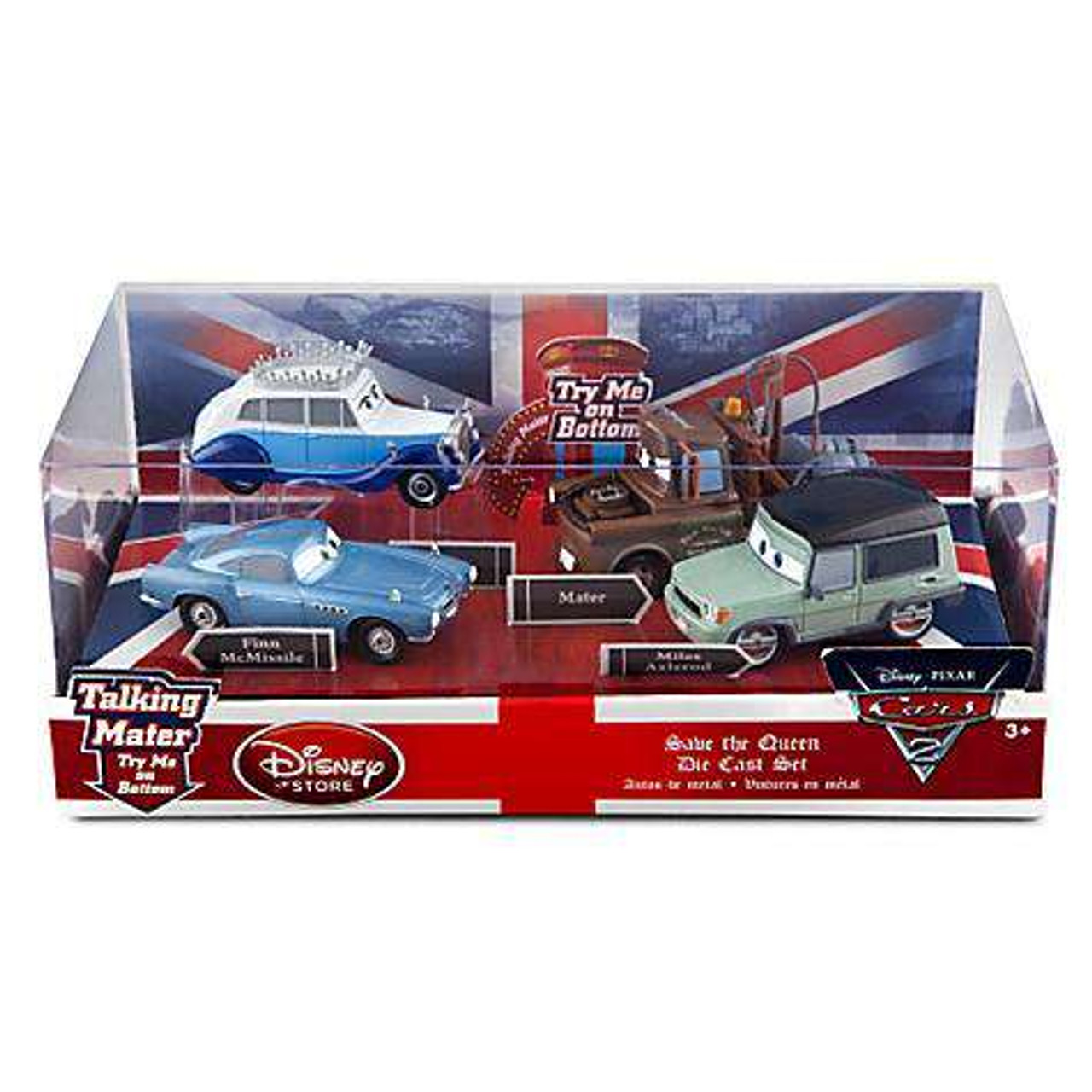 Disney Pixar Cars Cars 2 143 Multi Packs Save The Queen Exclusive 143 Diecast Car Set Damaged Package Toywiz