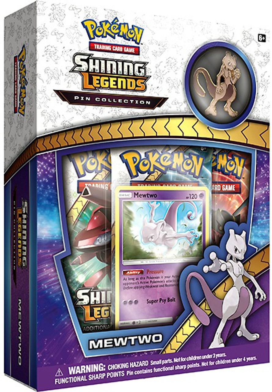 Pokemon Trading Card Game Shining Legends Mewtwo Pin Box 3 Booster Packs Promo Card Pin Pokemon Usa Toywiz