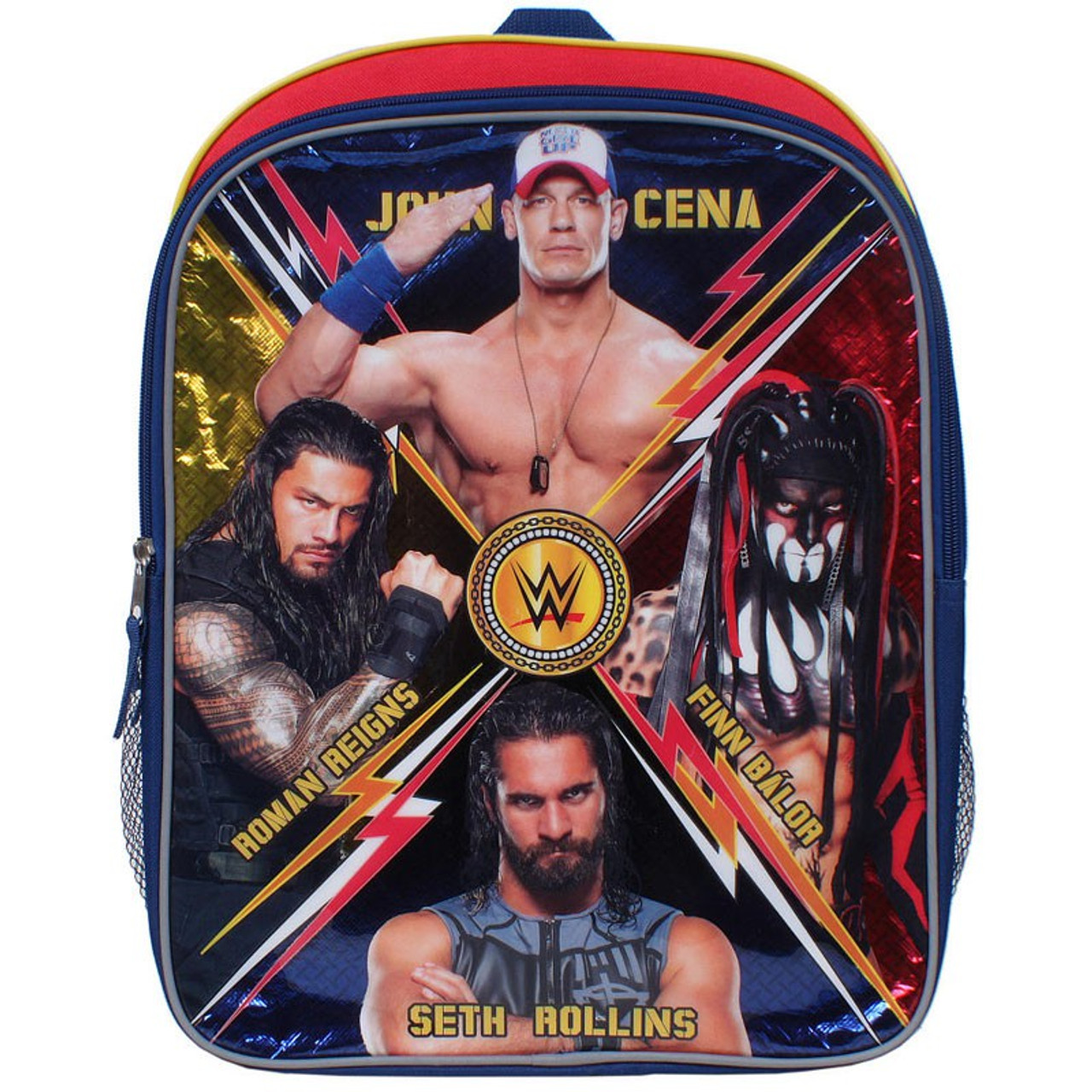 Wwe Wrestling John Cena Finn Balor Roman Reigns Seth Rollins Backpack Accessory Innovations Toywiz - roblox balor club jacket