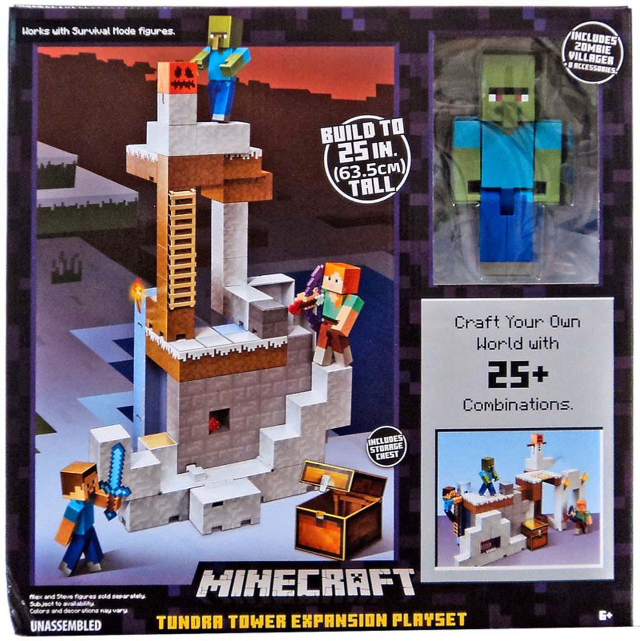 mattel minecraft survival mode playset