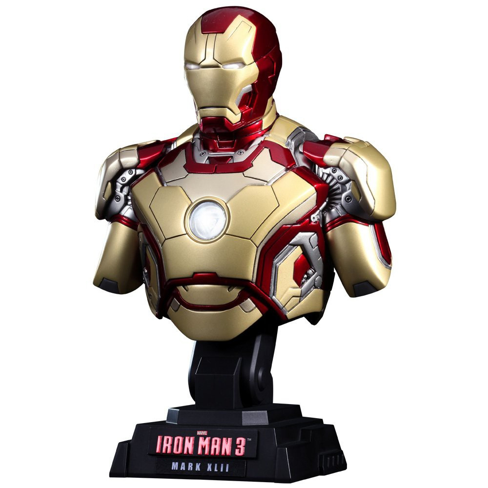 Iron Man 3 14th Scale Iron Man Mark XLII 14 Bust Hot Toys - ToyWiz