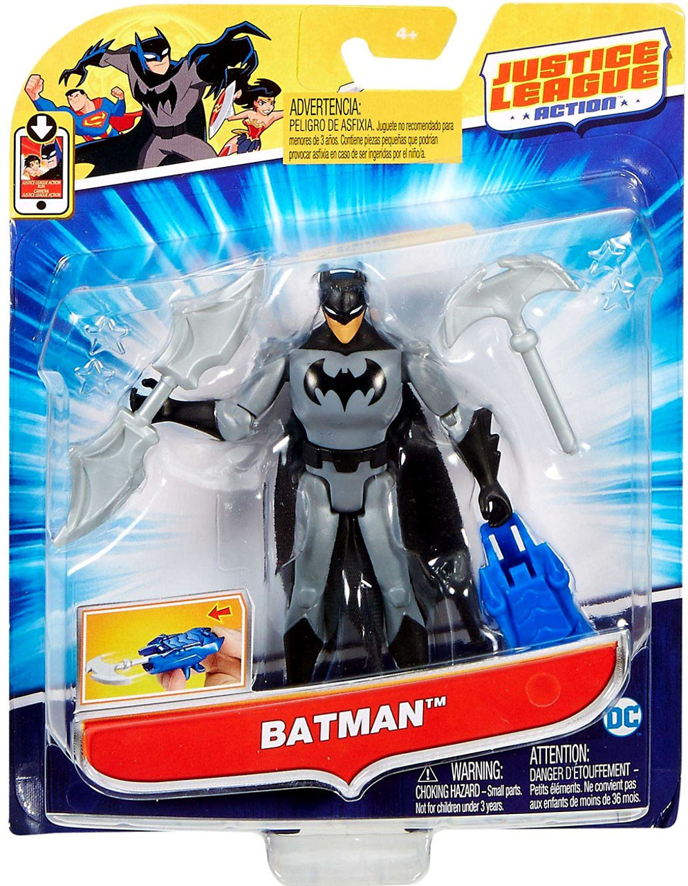 justice league action twin blast batman & batmobile