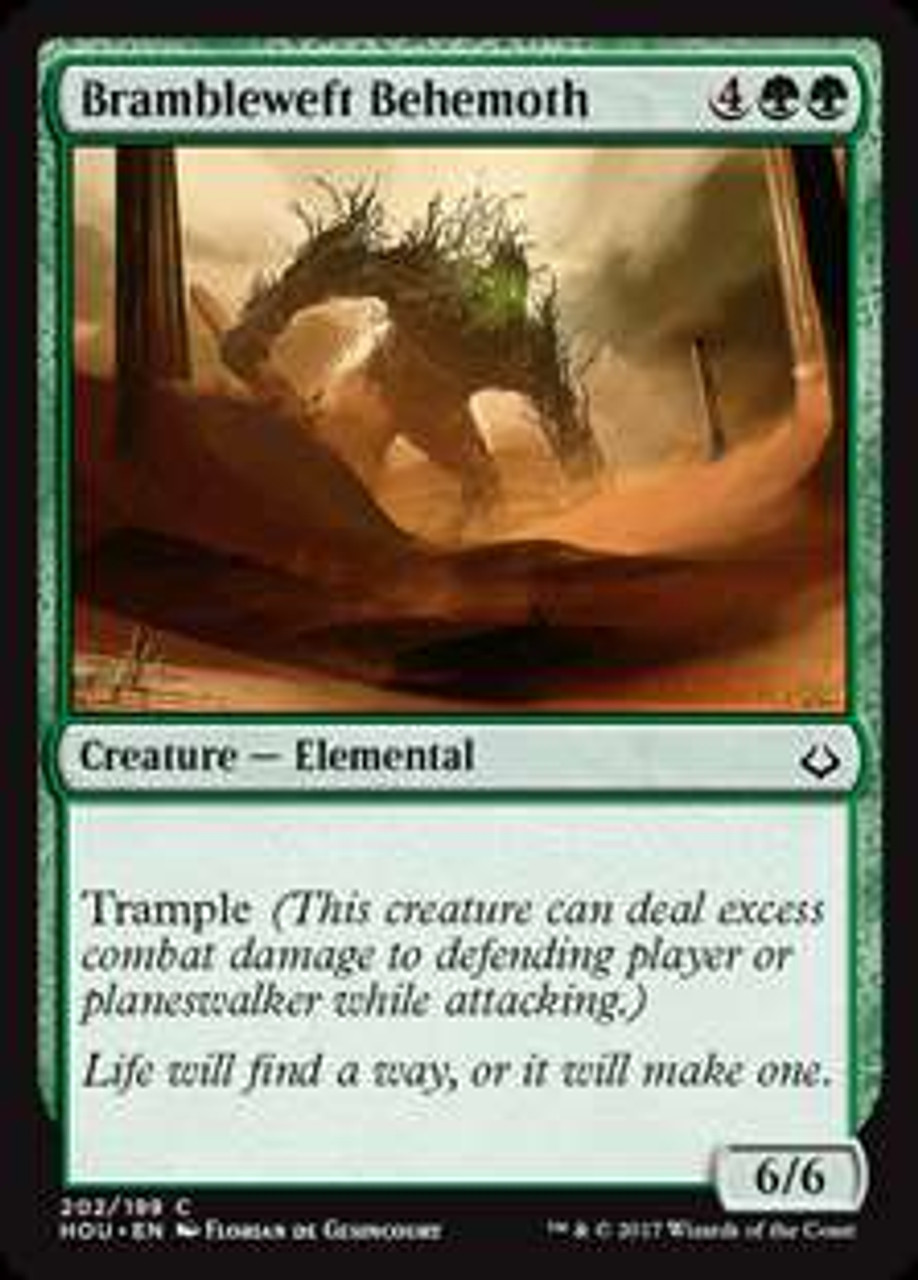 Magic The Gathering Hour Of Devastation Single Card Common Brambleweft Behemoth 202 Toywiz - galaxy roblox devastation