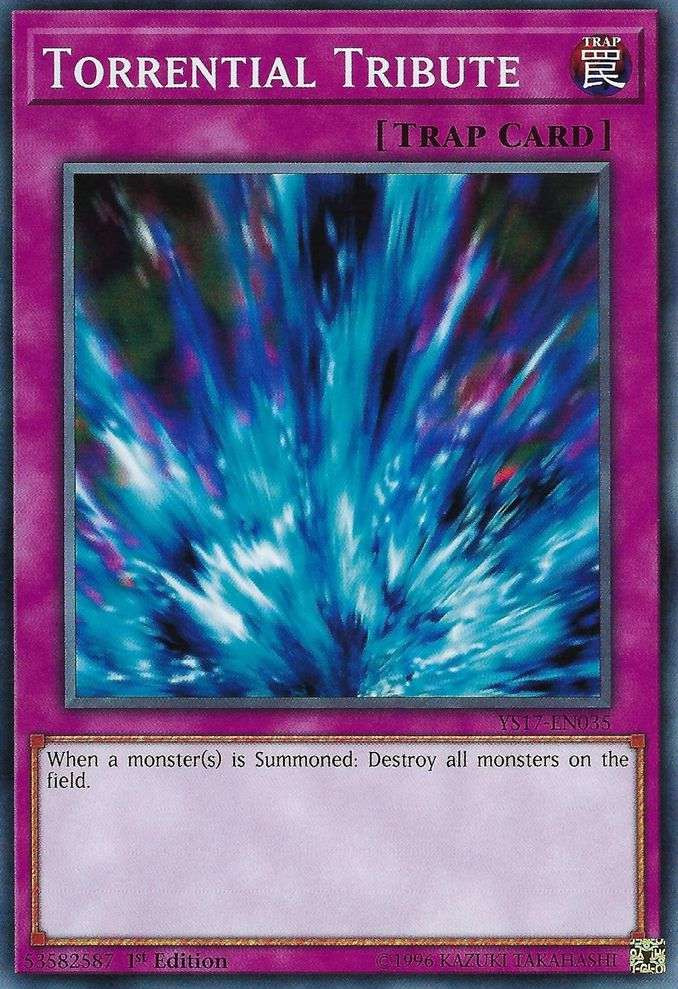 YuGiOh Starter Deck Link Strike Single Card Common Torrential Tribute